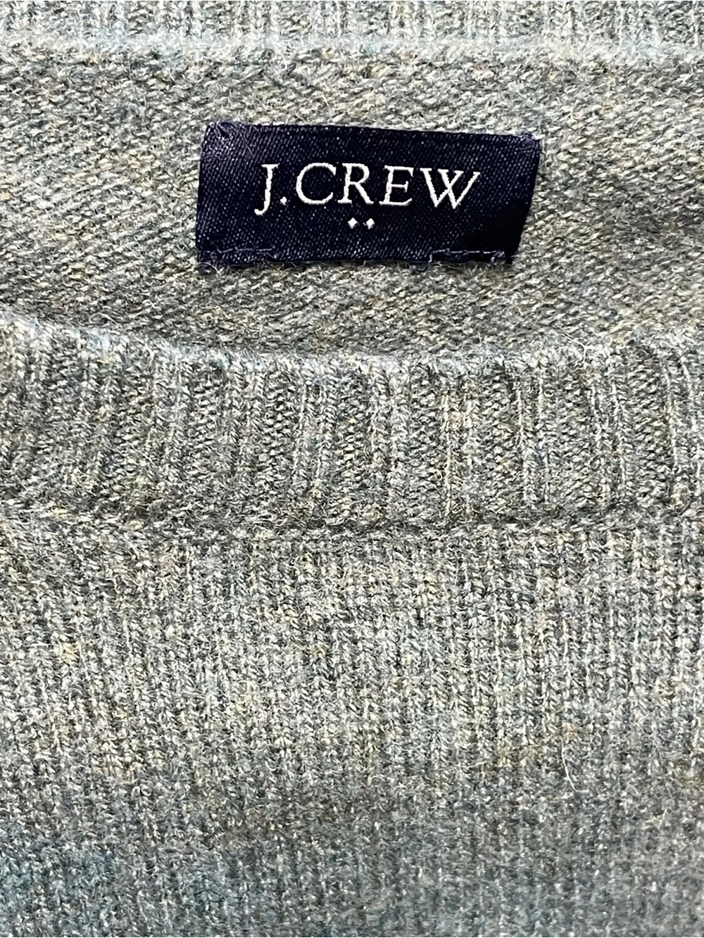 J.Crew Womens Olive Green Crewneck Sweater Pullover Old Money Lambs Wool Small